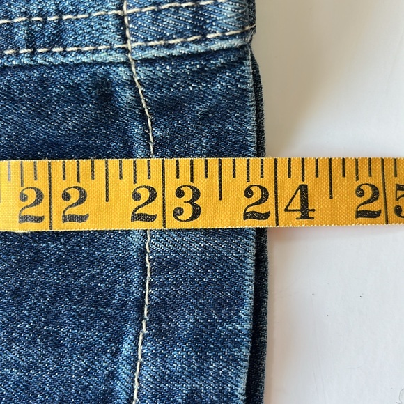 Eddie Bauer Denim Skirt 18 Medium Blue Wash Panel A-Line Front Pockets Retro. - Picture 15 of 15